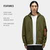 image:imageAlpha Industries Utility Pocket Full Zip Up Hoodie Drawcord Adjustable Hood and Utility Sleeve Pocket Alpha Red RibbonOg107 Green
