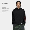 image:imageAlpha Industries Utility Pocket Hoodie Adjustable Hood MilitaryInspired Hoodie Jacket for Everyday Wear Exercise CasualBlack