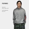 image:imageAlpha Industries Utility Pocket Hoodie Adjustable Hood MilitaryInspired Hoodie Jacket for Everyday Wear Exercise CasualMedium Charcoal Heather
