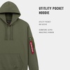 image:imageAlpha Industries Utility Pocket Hoodie Adjustable Hood MilitaryInspired Hoodie Jacket for Everyday Wear Exercise CasualOg107 Green