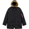 image:imageAlpha Industries N3B Oxford Parka Military Style Winter Jacket WaterResistant Snorkel Hood Coat Heavyweight OuterwearBlack