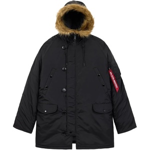 image:imageAlpha Industries N3B Oxford Parka Military Style Winter Jacket WaterResistant Snorkel Hood Coat Heavyweight OuterwearBlack
